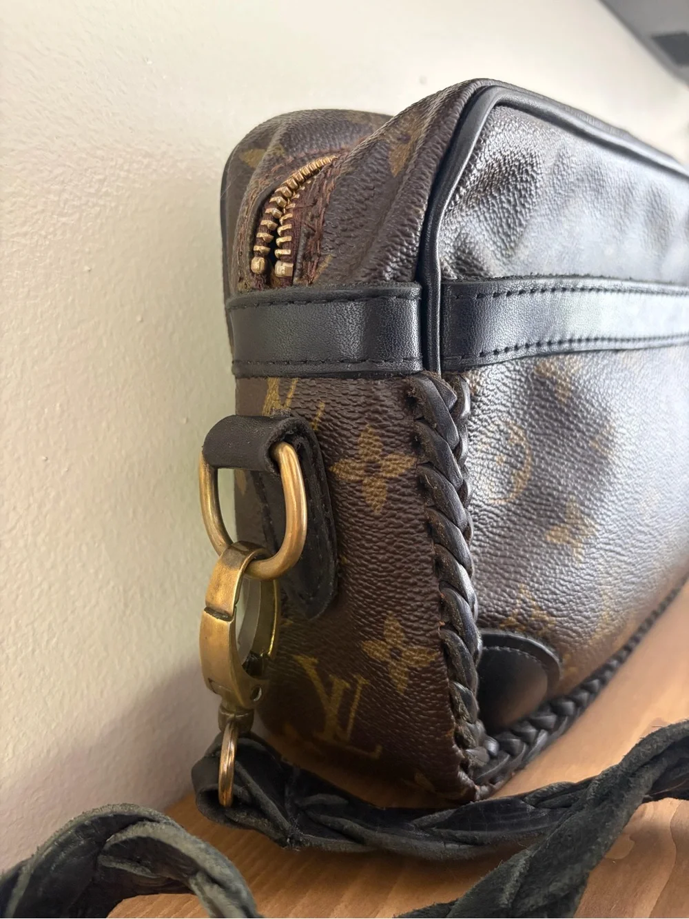 Louis Vuitton Brown & Black Monogram Messenger Bag
